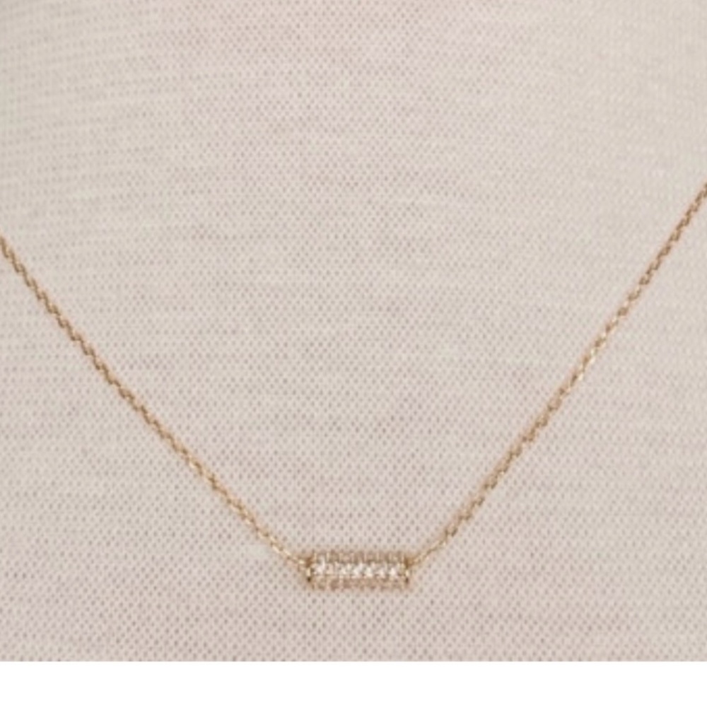 The Tine Pendant Necklace in Gold Cubic Zirconia from Wantable